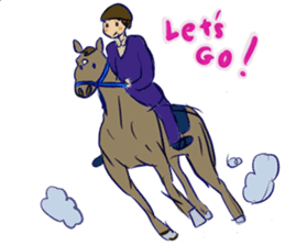 Horse and horseback riding sticker #11892536