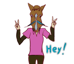 Horse and horseback riding sticker #11892538