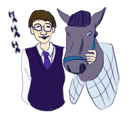 Horse and horseback riding sticker #11892539