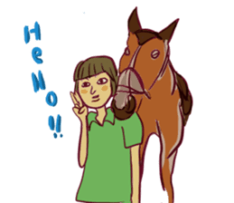 Horse and horseback riding sticker #11892544