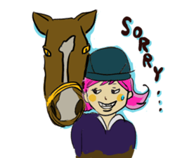 Horse and horseback riding sticker #11892546