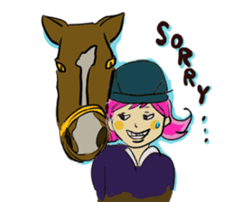 Horse and horseback riding sticker #11892546