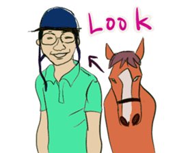 Horse and horseback riding sticker #11892549