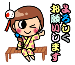 Summer of Japan(yukata) sticker #11892724