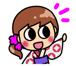 Summer of Japan(yukata) sticker #11892731