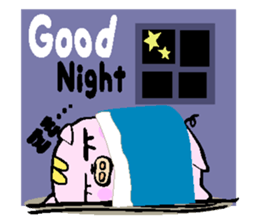 Pig boo sticker #11894229