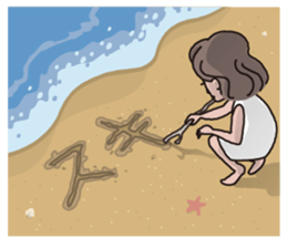 a middle-aged woman(fix) sticker #11894893