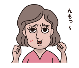 a middle-aged woman(fix) sticker #11894918