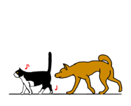 Animated Hachi and Coro with a newcomer sticker #11895217