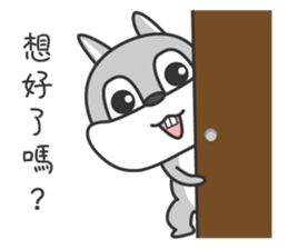 Happy little squirrel sticker #11895869