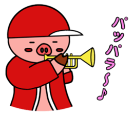 cheering pig's sticker #11895907