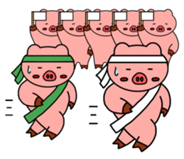 cheering pig's sticker #11895930