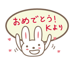 Cute rabbit sticker for K sticker #11897683