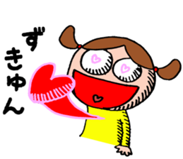 Girl in a yellow shirt. sticker #11897987