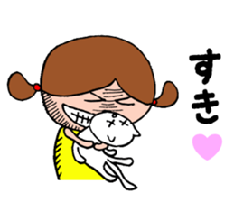 Girl in a yellow shirt. sticker #11897988