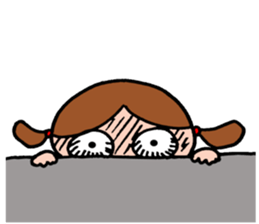 Girl in a yellow shirt. sticker #11897993