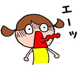 Girl in a yellow shirt. sticker #11897995