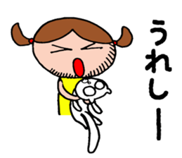 Girl in a yellow shirt. sticker #11897998