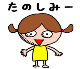 Girl in a yellow shirt. sticker #11897999