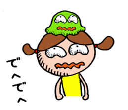 Girl in a yellow shirt. sticker #11898000