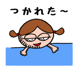 Girl in a yellow shirt. sticker #11898001