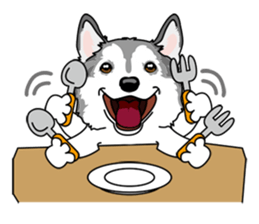siberian husky @ SURFBORDER sticker #11898656