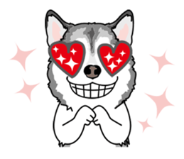 siberian husky @ SURFBORDER sticker #11898666