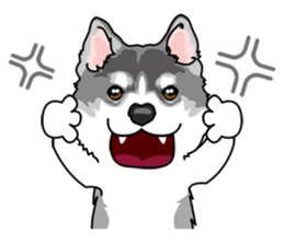 siberian husky @ SURFBORDER sticker #11898669