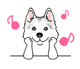 siberian husky @ SURFBORDER sticker #11898678