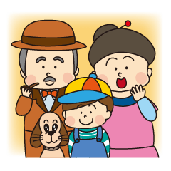 Grandpa & Grandma`s happy everyday life