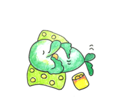 Of cute dolphin ''lovely luka'' sticker #11900059