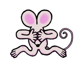 Dancing mouse sticker #11900596