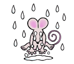 Dancing mouse sticker #11900605