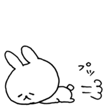 drooping eyes rabbit sticker #11901224