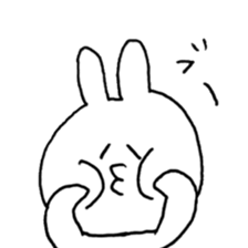 drooping eyes rabbit sticker #11901243