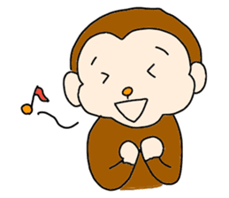 Happy Monkey Mon-san sticker #11901414