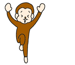 Happy Monkey Mon-san sticker #11901417