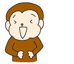 Happy Monkey Mon-san sticker #11901418