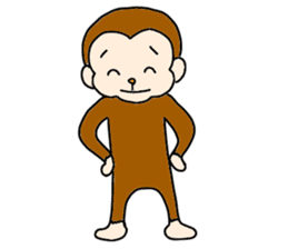 Happy Monkey Mon-san sticker #11901421
