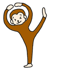 Happy Monkey Mon-san sticker #11901440