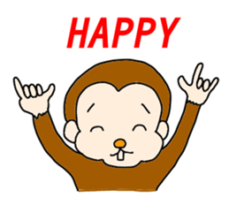 Happy Monkey Mon-san sticker #11901441