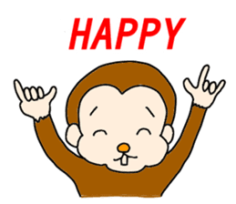 Happy Monkey Mon-san sticker #11901441