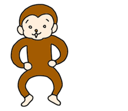 Happy Monkey Mon-san sticker #11901442