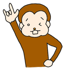 Happy Monkey Mon-san sticker #11901443