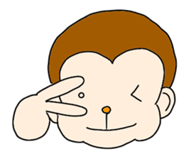 Happy Monkey Mon-san sticker #11901444