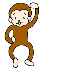 Happy Monkey Mon-san sticker #11901449