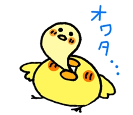 Easy to use! Handwriting chick sticker #11904045