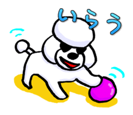 Teku the Poodle Hiroshima Dialect Part2 sticker #11905308