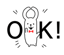 "not too cute" rabbit sticker. sticker #11905534