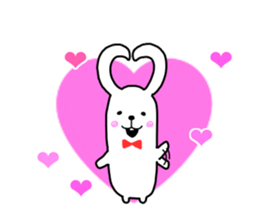 "not too cute" rabbit sticker. sticker #11905561